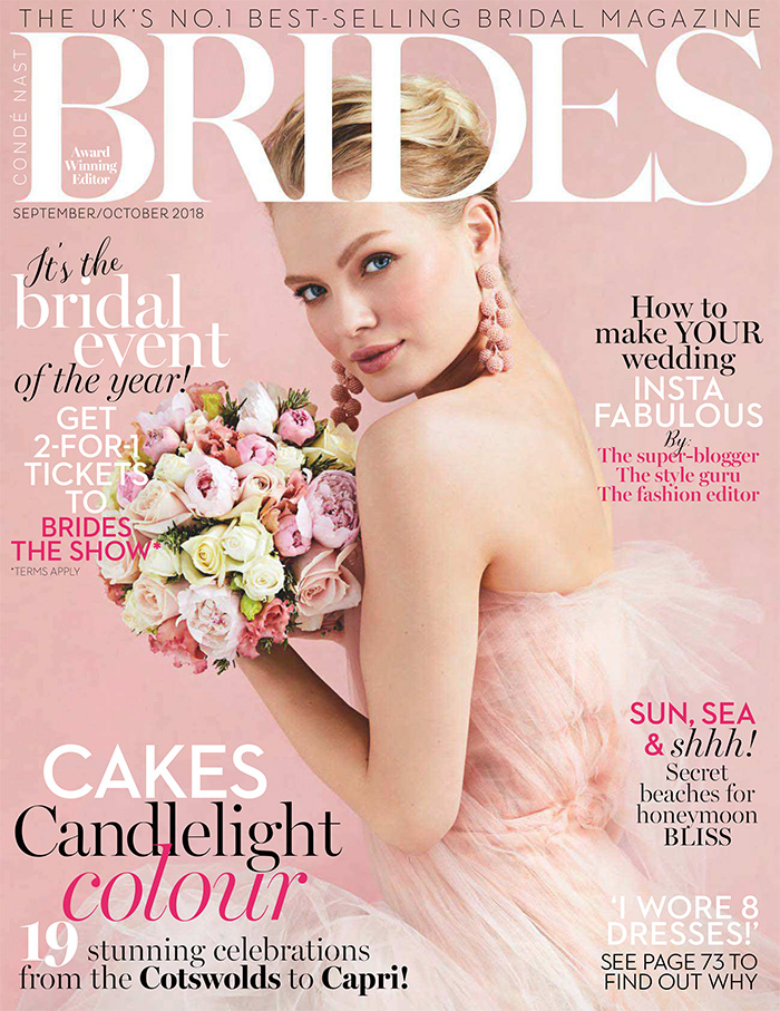 英国《Brides UK》时尚新娘婚纱杂志PDF电子版【2018年09&10月刊免费下载阅读】