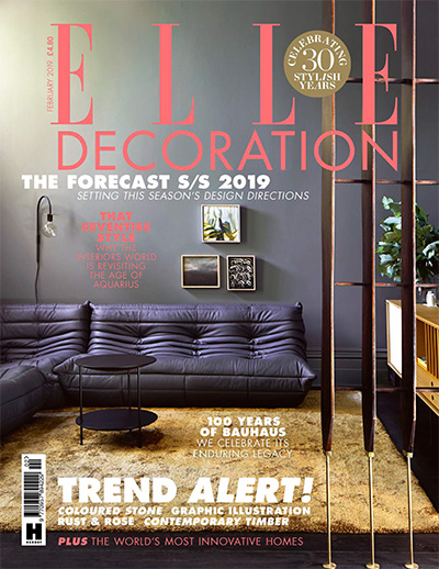 英国《Elle Decoration》家居装饰艺术杂志PDF电子版【2019年合集12期】