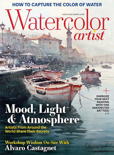 美国《Watercolor Artist》水彩画家杂志PDF电子版【2019年合集6期】