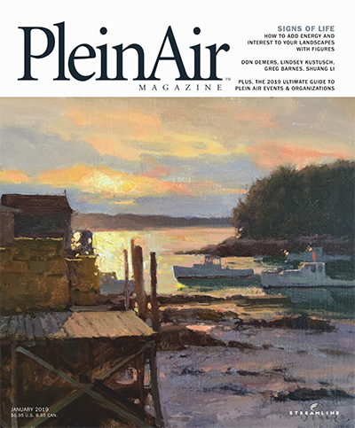 美国《PleinAir》绘画艺术杂志PDF电子版【2019年合集6期】