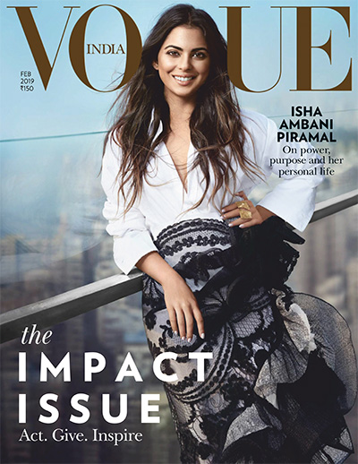 印度《Vogue》时尚杂志PDF电子版【2019年合集12期】
