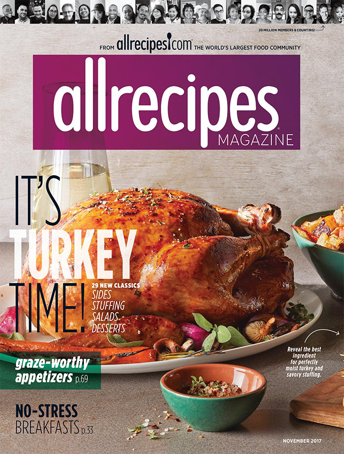 美国《Allrecipes》美食菜谱杂志PDF电子版【2017年11月刊免费下载阅读】