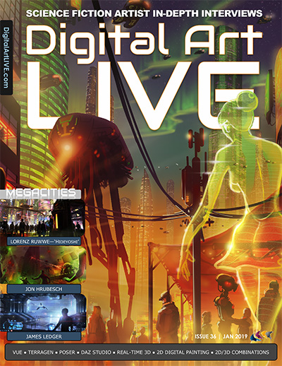 英国《Digital Art Live》科幻数字艺术杂志PDF电子版【2019年合集10期】