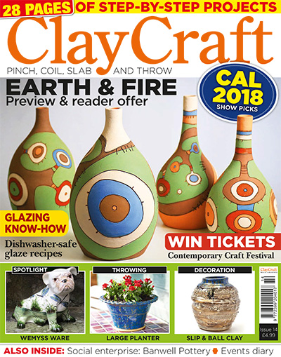 英国《ClayCraft》陶艺杂志PDF电子版【2018年合集12期】