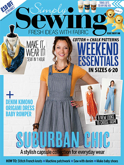 英国《Simply Sewing》缝纫杂志PDF电子版【2016年合集12期】