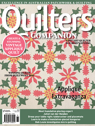 澳洲《Quilters Companion》绗缝杂志PDF电子版【2016年合集6期】