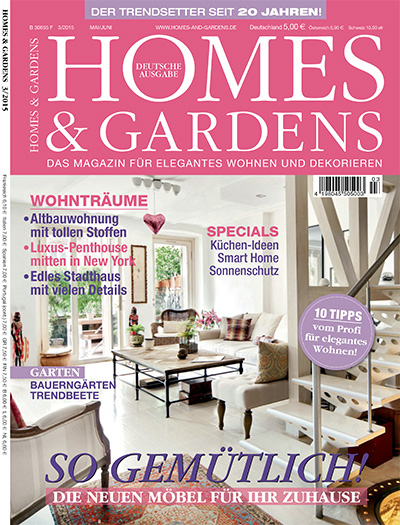 德国《Homes & Gardens》住宅花园杂志PDF电子版【2015年合集6期】