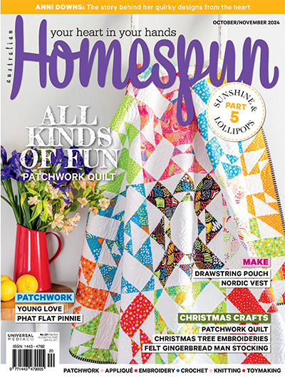 澳大利亚《Homespun》布艺手工杂志PDF电子版【2024年合集6期】